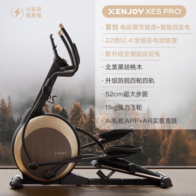绝影高端系列智能椭圆机家用商用椭圆仪太空漫步机健身房健步运动器材 进阶款-22档电动坡度+自发电XE5 Pro