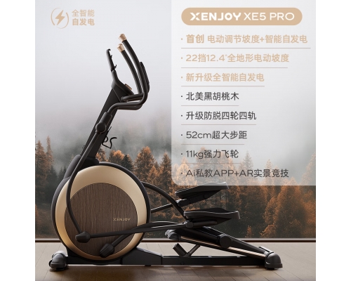 绝影高端系列智能椭圆机家用商用椭圆仪太空漫步机健身房健步运动器材 进阶款-22档电动坡度+自发电XE5 Pro